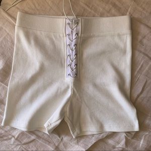 Princess Polly Highrack Pixie Lace up Biker Shorts S